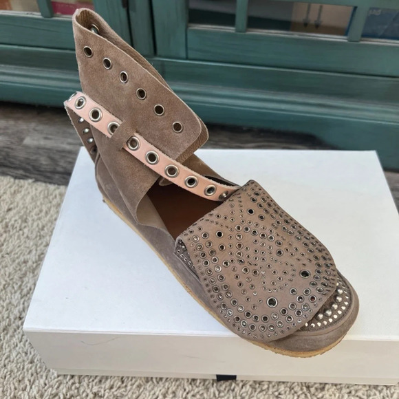 Isabel Marant Morley Taupe Suede Studded Moccasins Ankle Boots 38 / 8 - Picture 13 of 13